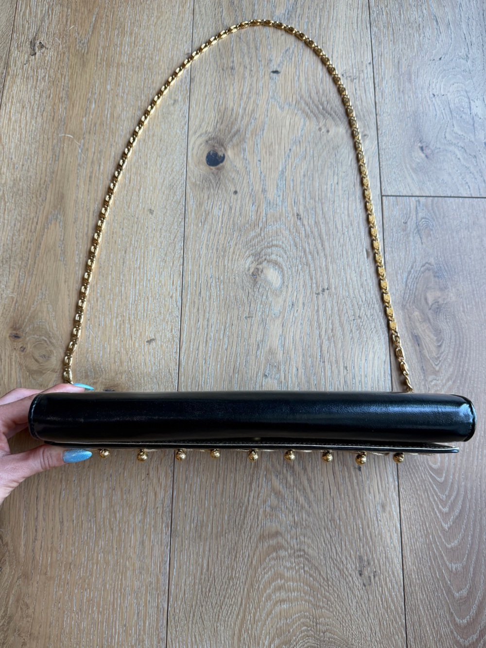 Vintage Roberto Cavalli Gold Passementerie Knot Flap Clutch with Removable Strap - Picture 5 of 9